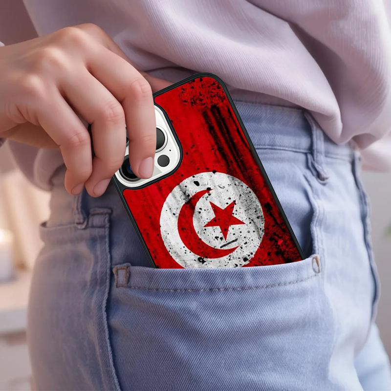 Tunisia Flag Star Symbols Phone Case For iPhone 17 Air 15 16e 14 13 Pro Max Coque 12 11 Pro Max PLUS cover