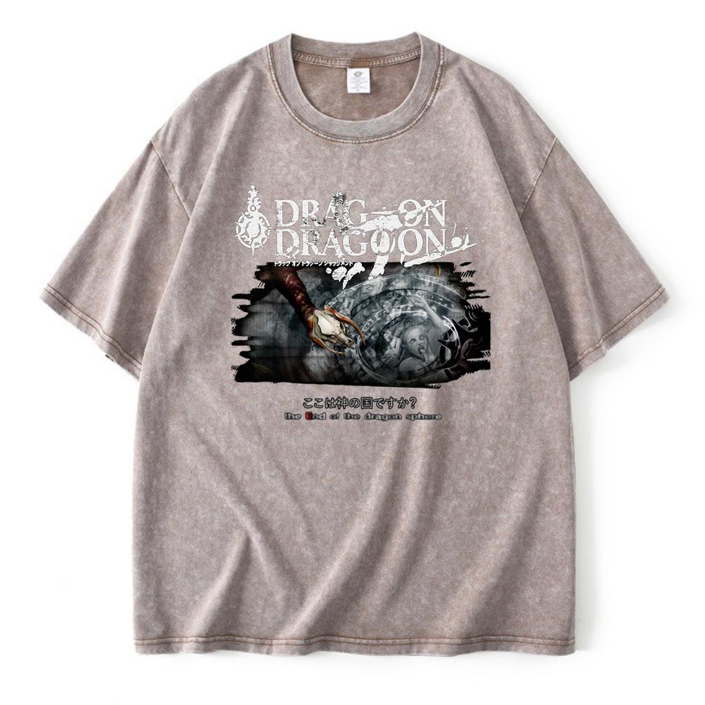 S-5XL 260gsm 100% Cotton Vintage Acid Wash T-Shirt Men or Women Streetwear T Shirt Brief Punk Tops Zomer