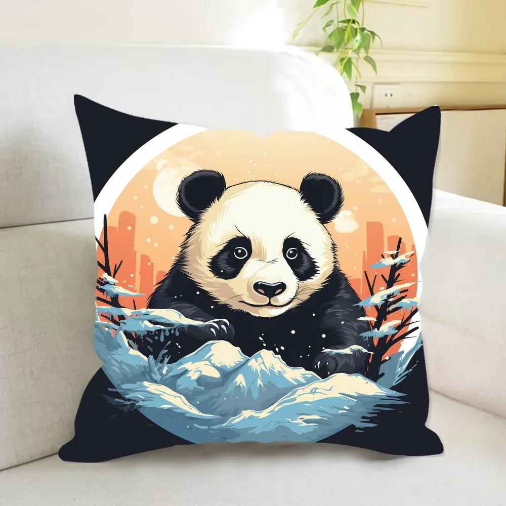 Panda Impact High Quality Luxury Cushion Cover for Pillow Pilow Covers Decorative Pillowcases Home Room Decorating Items Pillows
