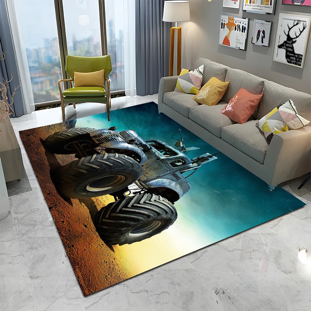 Covor 3D Monster Jam Monster Truck Desen Animat pentru Casă Living Dormitor Canapea Covoraș Decor, Covor pentru Copii Covoraș de Podea Antiderapant