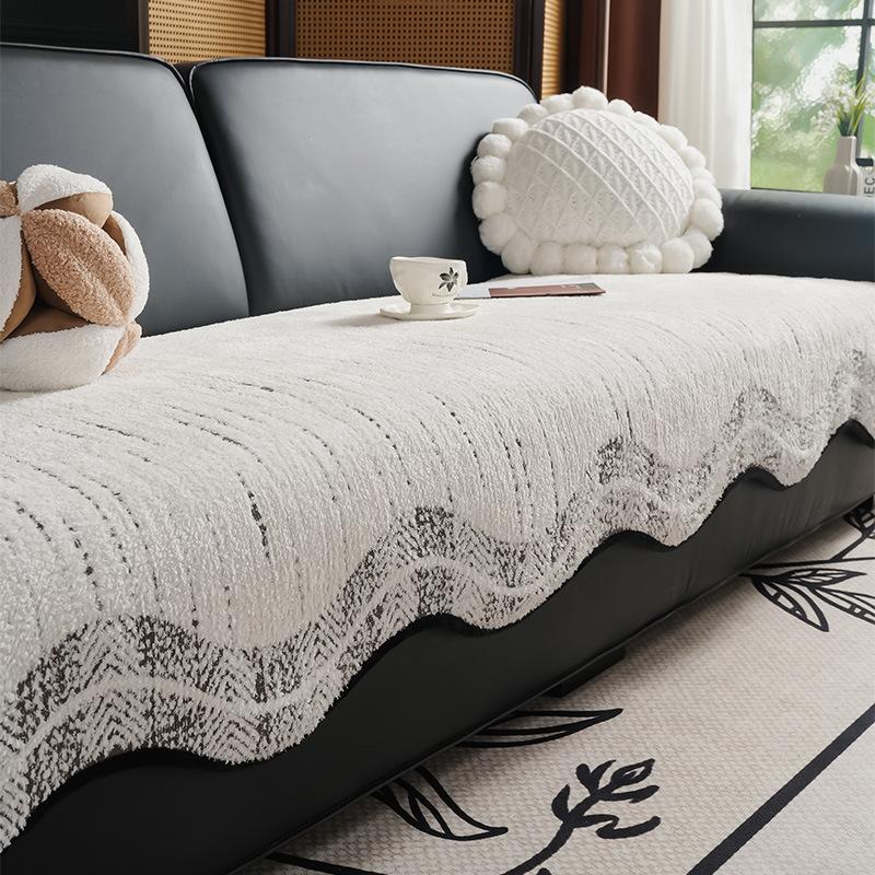 New Sofa Cushion Four Seasons Universal Leather Sofa Special Pad Fixed Non-Slip High-Grade Special-Shaped Seat Cushion Cloth