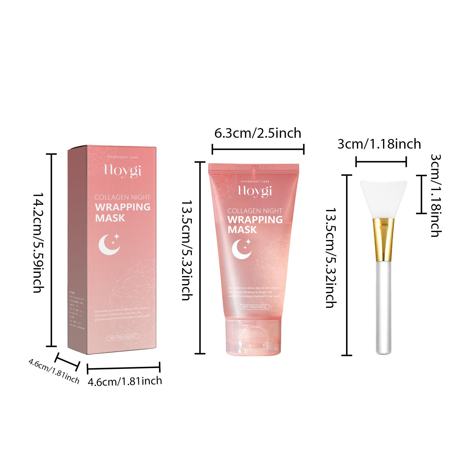 

Hoygi Collagen Peel Off Mask Deep Cleansing Moisturizing Nourishing Shrink Pores Oil-Control Lifting Face Mask Facial Skin Care 1set