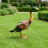 Metal Duck Garden Statue Hand-Painted Bird Decoy Nature-Nature-Themed for Patio