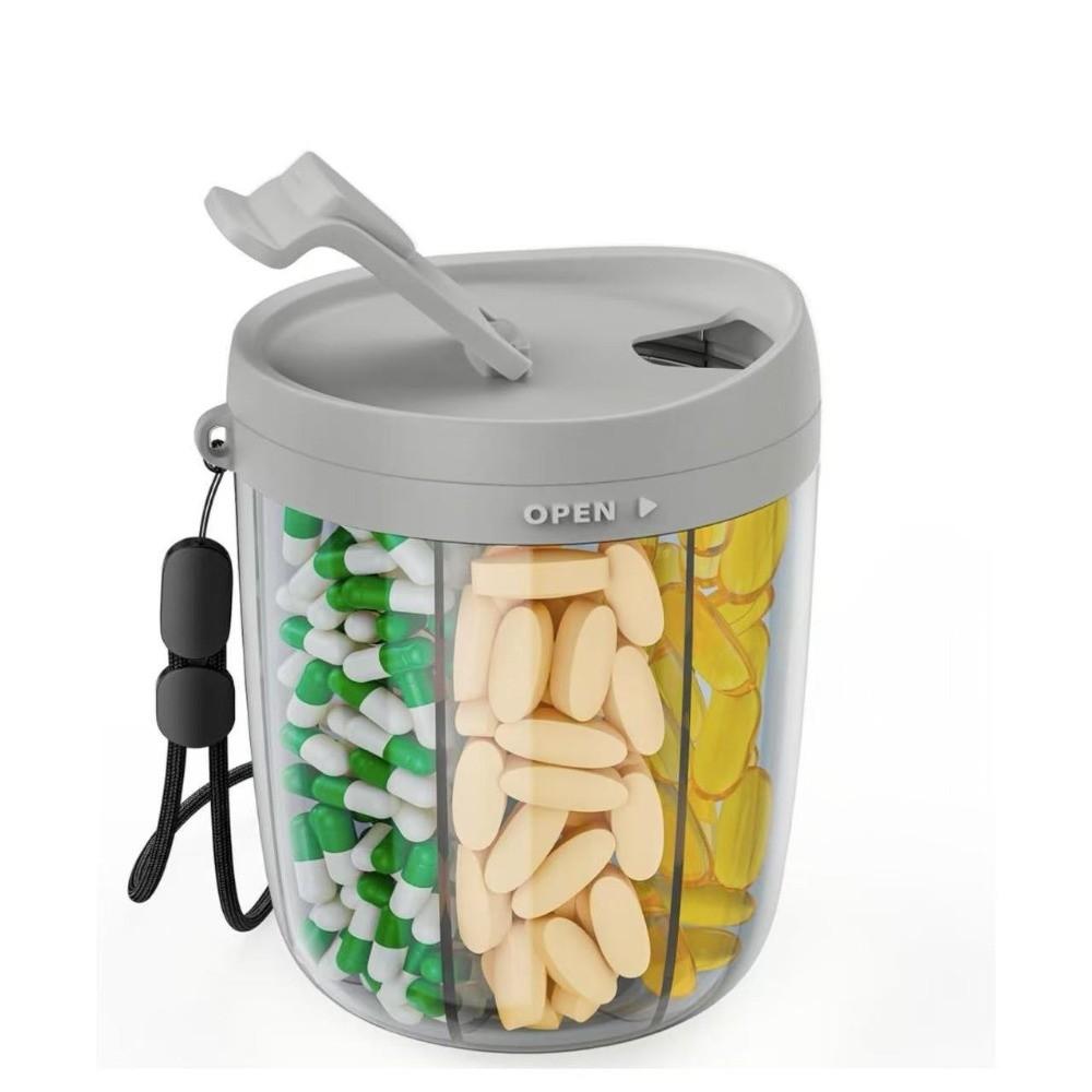 

Plastic Pill Dispenser Wide Opening Pill Organizer Box New Pill Container for Vitamin