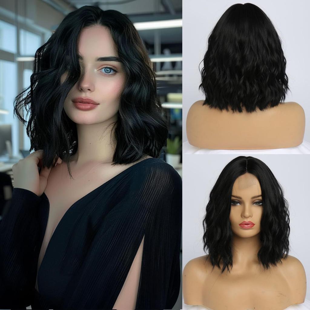 European American Wig Popular Full Head Hairstyle Wavy Roll Heat-resistant Fiber High Temperature Silk Women