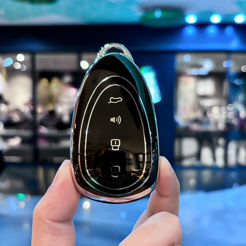 

For Wey Tpu Key Cover 23 Coffee 01 Lattedht-Phev Wey 07 80 Car Key Decorative Modification All-Inclusive Protective Case