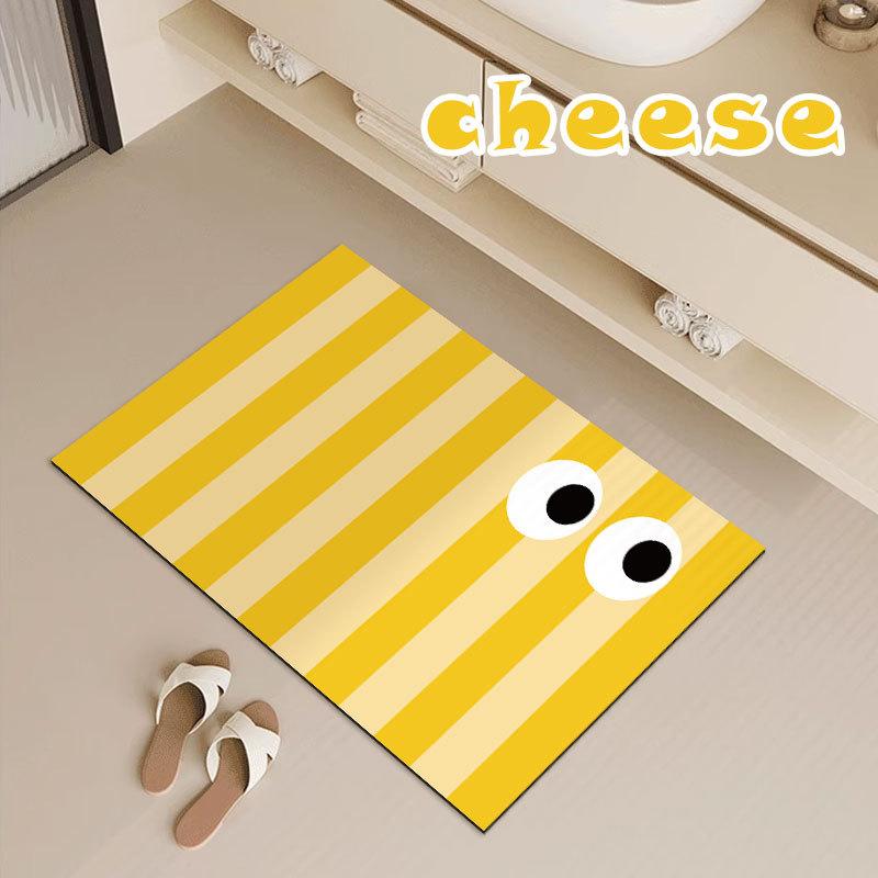 

Полосатый стиль коврик для ванной комнаты быстросохнущий супервпитывающий придверный коврик диатомовая земля нескользящий резиновый коврик для перед ванной декор 30x40Diatomud