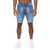 Crosshatch Mens Riptrey Abraised Denim Scratch Shorts