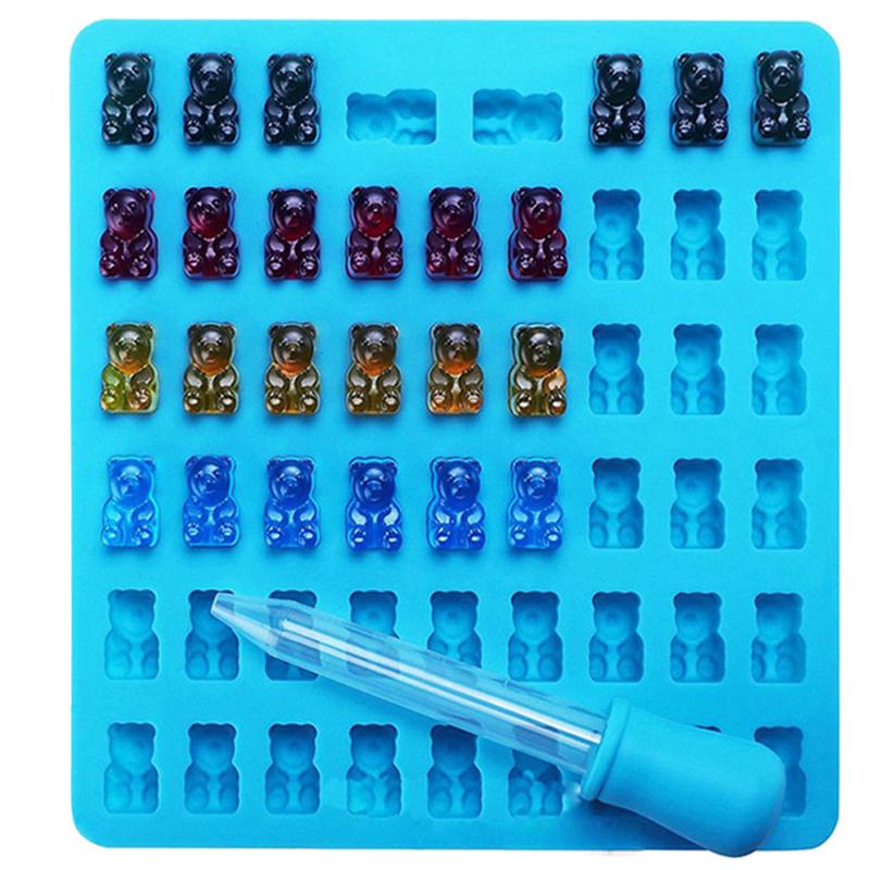 53Cell Jelly Mold Cavity Silicone Gummy Bear Chocolate Mold Candy Maker Ice Tray