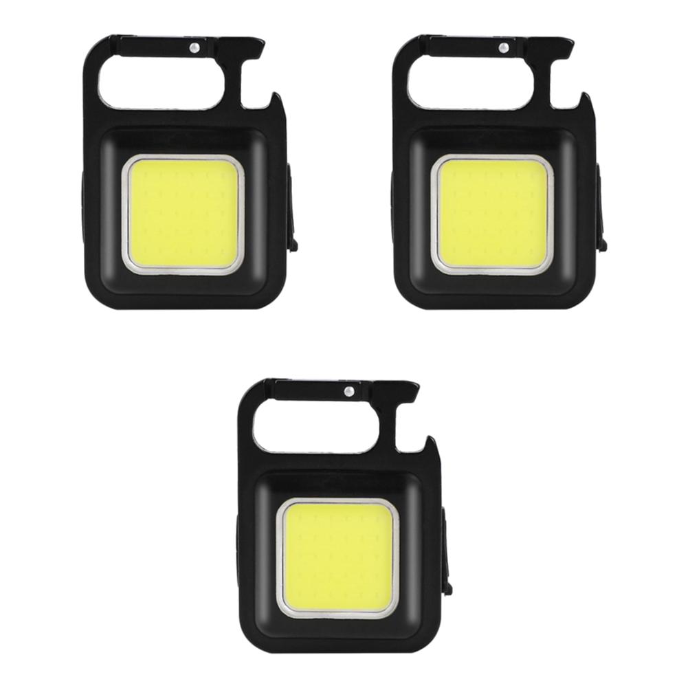 XPE Pocket Work Light 1000LM COB LED Mini Keychain Light USB Rechargeable Flashlight IPX4 Waterproof for Outdoor Hiking Camping