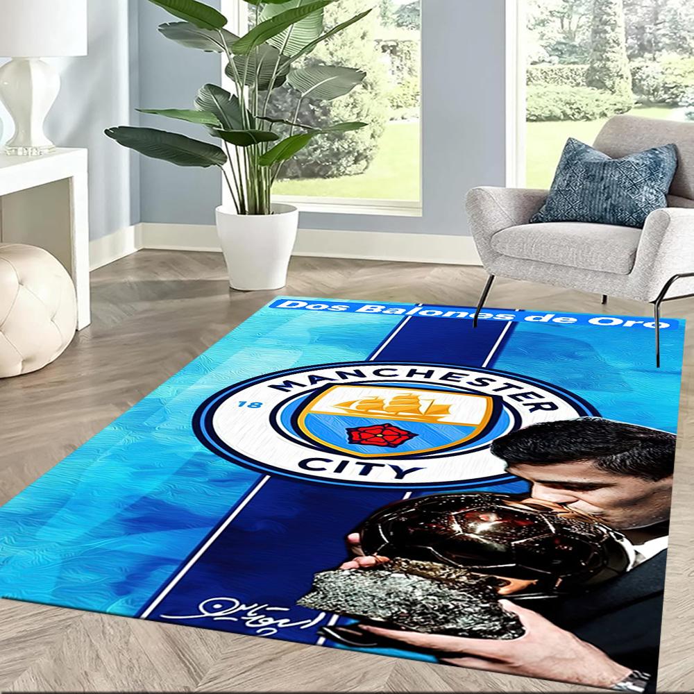 Manchester City Floor Rug Office Rug Perfect For Game Room Playrooms Outdoor Entryway Antislip Carpet Office Home Decor