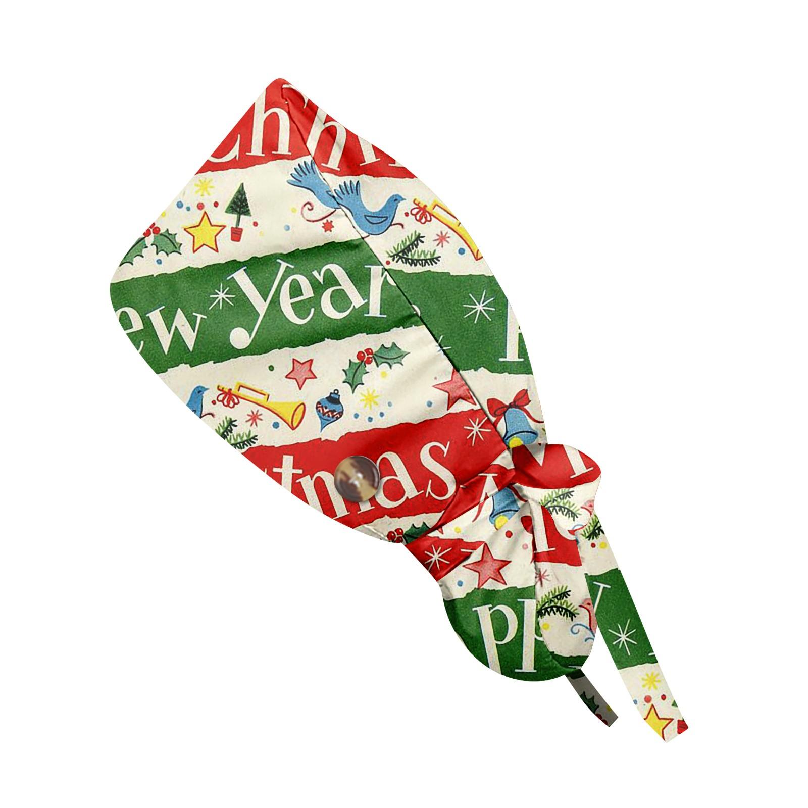 

Модная рождественская рабочая кепка с принтом, повседневная женская кепка с хвостиком, кепка с повязкой, кепка Baotou One Size бежевый