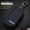 Men's Universal Cowhide Car Key Case with Waist-Mounted Zipper