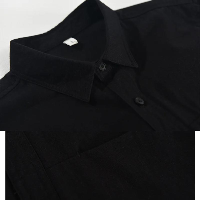 Summer Men Short Sleeve Shirts Daily Casual Loose Shirt Lapel Pure Cotton Button Up Shirt Simple Style Versatile Men's Tops