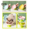 Ceramic Raised Cat Bowls Flower Design Elevated Cat Food Water Bowl Small Cat Feeding Dish for Cats Small Dogs