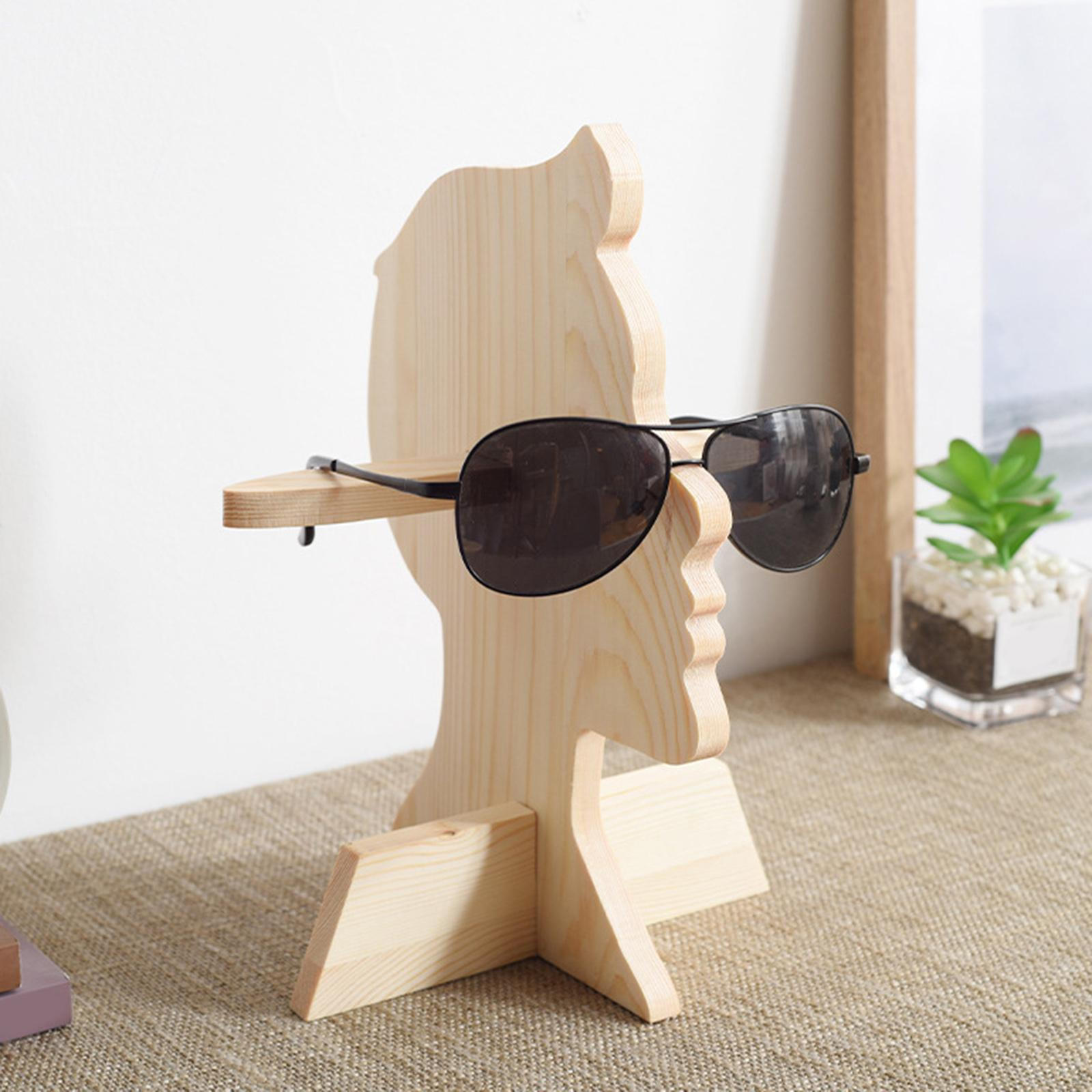 

Wooden Eyeglass Holder Display Stand,Sturdy Creative Sunglasses Rack Eyewear Stand for Woman