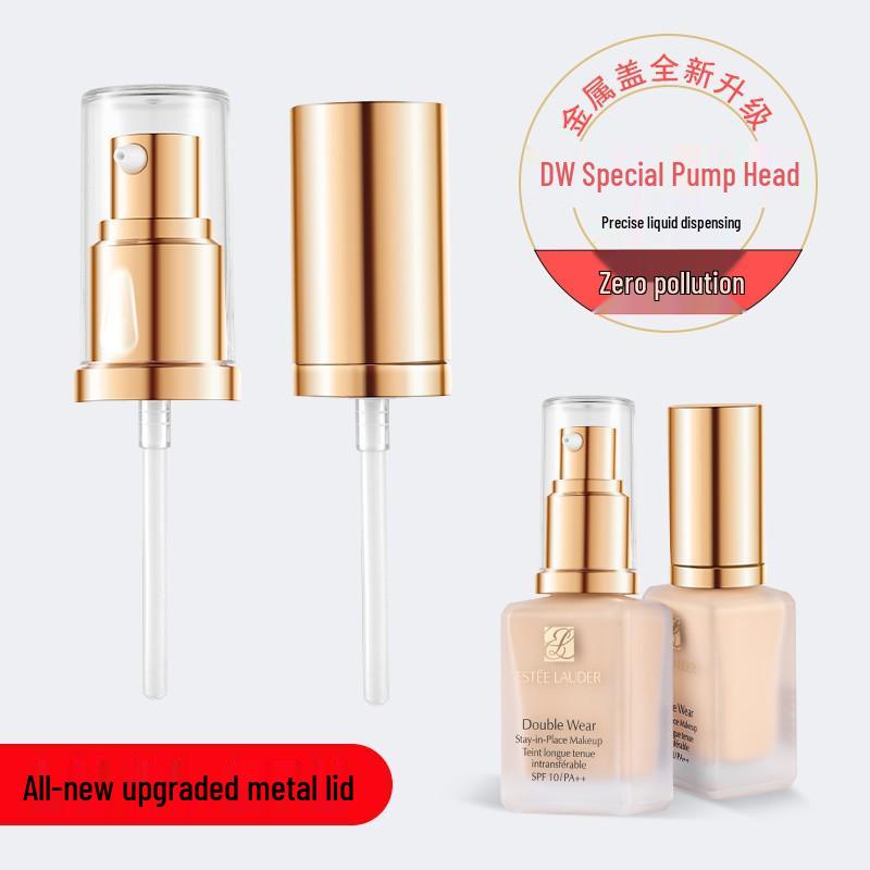 30ml Full Size Long-Lasting Foundation with Original Vacuum Pump and Press-Type Duckbill Nozzle Transparent Cap