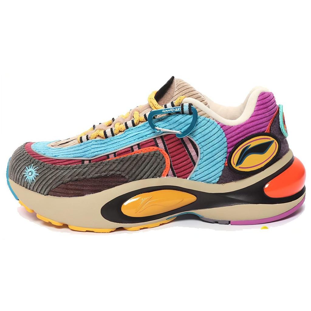 Li Ning V8 Running Shoes Men's Low Top Blue/Purple ARHP189-5