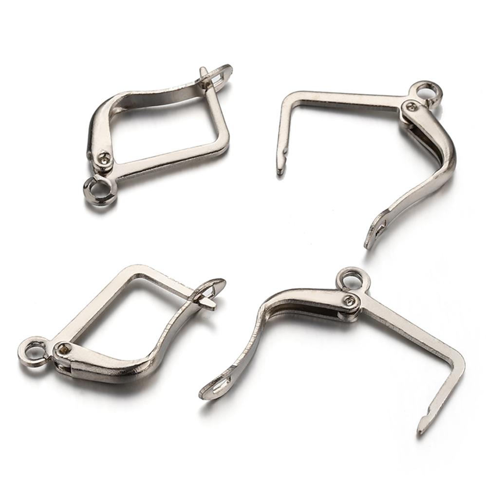 10-50pcs French Earring Hooks Gold Color Lever Back Open Loop Setting for DIY Earring Clips Clasp Jewelry Making Components