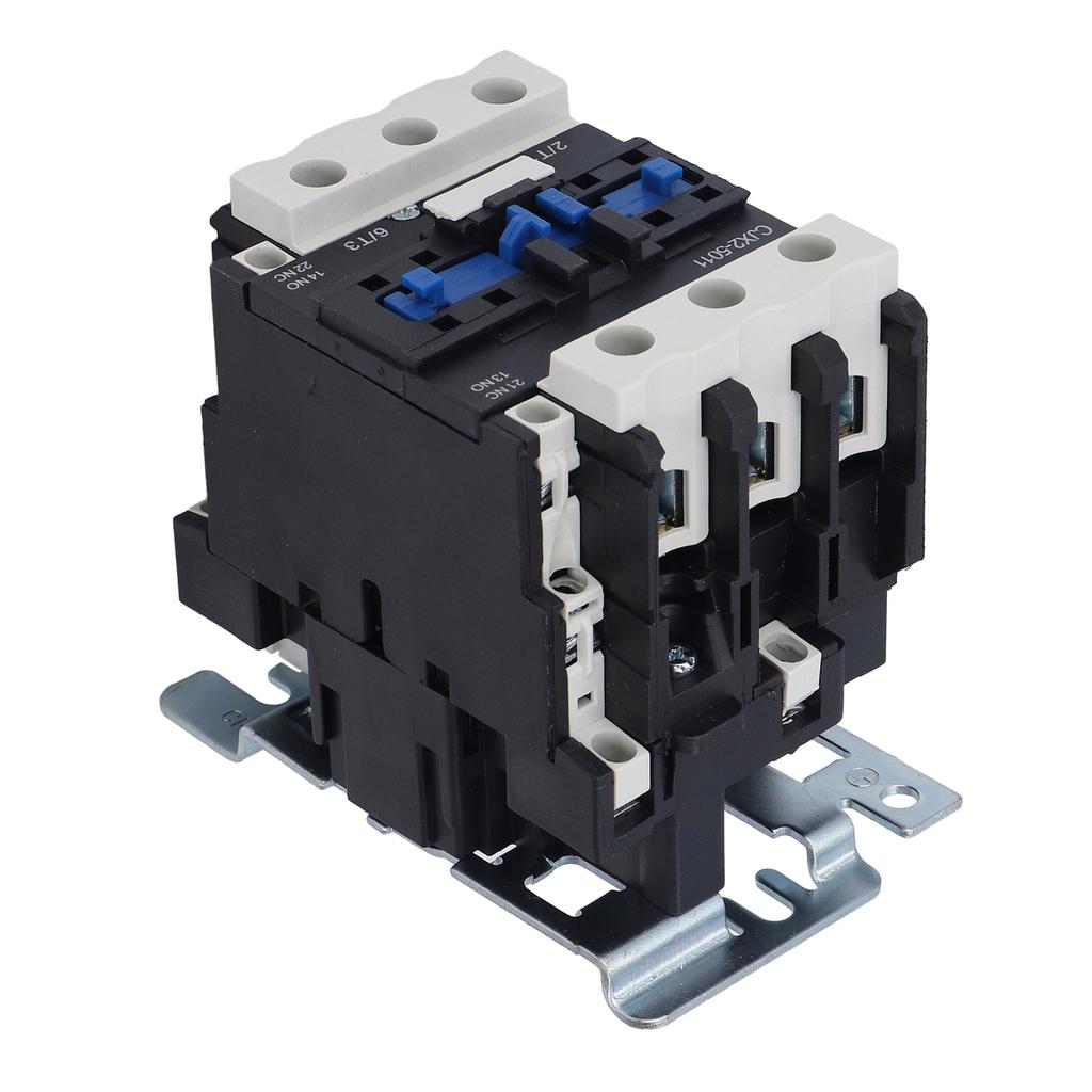 AC Contactor Flame Retardant Good Conductivity Industrial Electric Contactor for Power Distribution AC 220V 50A