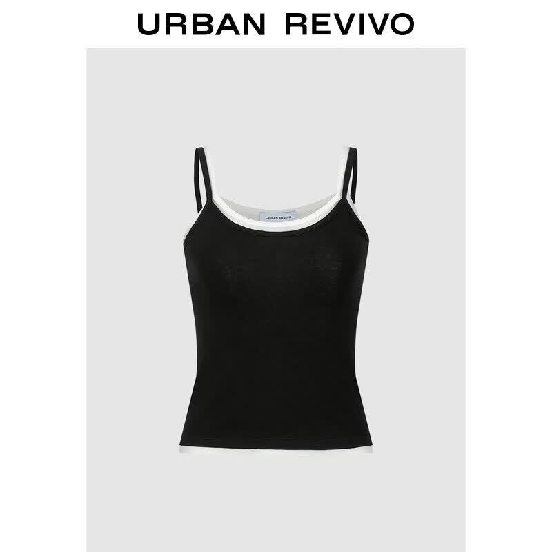 UR 2026 Women s Color-block Faux Two-piece Camisole XS