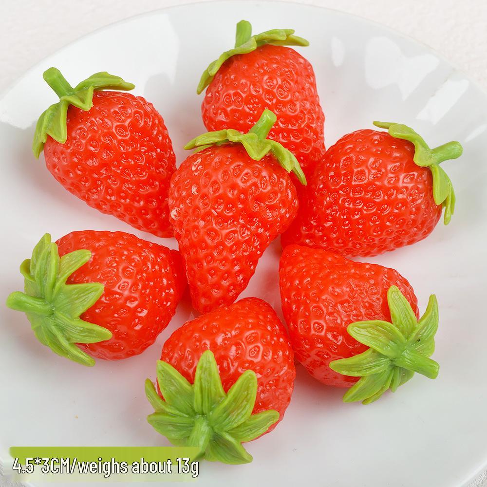 3D Strawberry Model: Red Strawberry & Cream Display Prop for Film, TV & Photography