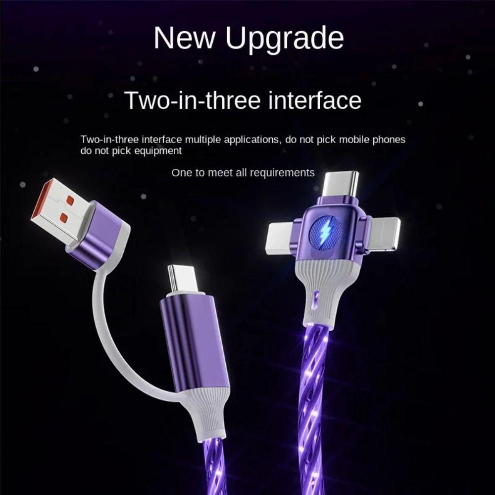PVC USB Type C Charger Cable 3 In 2 Design Multiple USB C Charging Wire PD Charging Cable  Travel