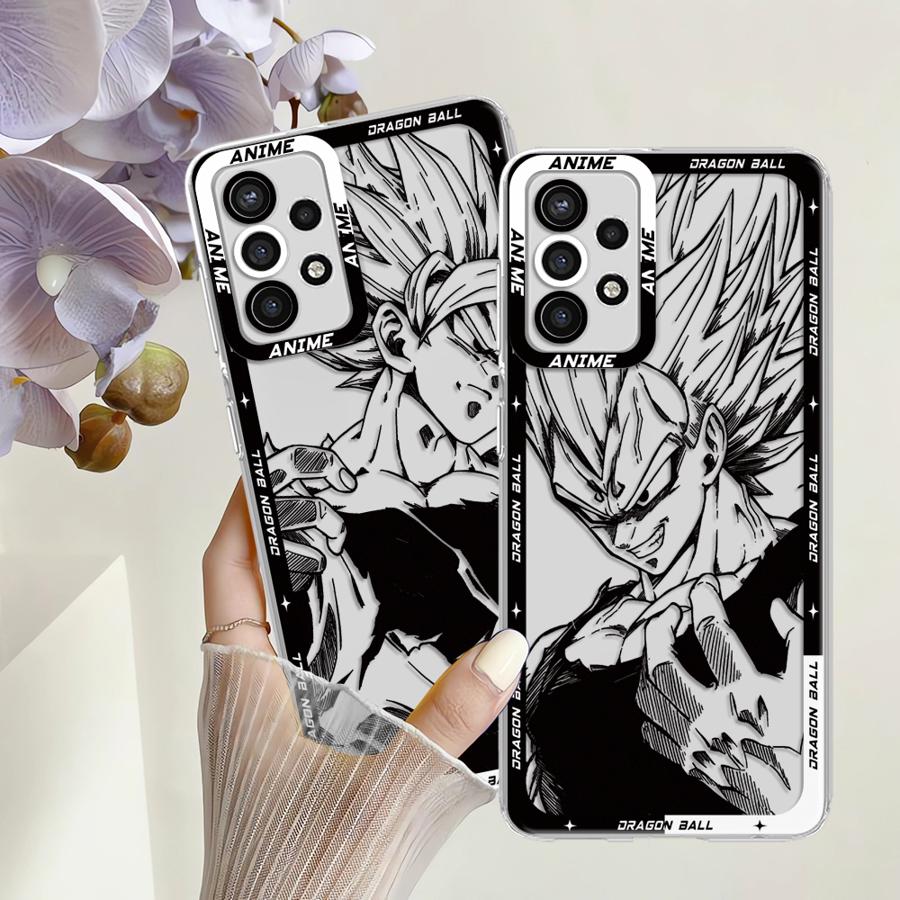 Dragon Ball Cool Vegeta Case for Samsung Galaxy A50 A72 A31 A16 A17 A52s A52 A12 A32 A71 A51 A21s Clear Phone Cover