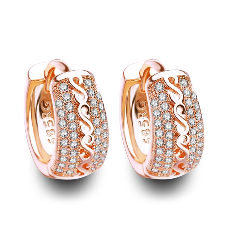 Orecchini a lobo per donna Moda Lusso Zirconia Cubica Orecchini pendenti