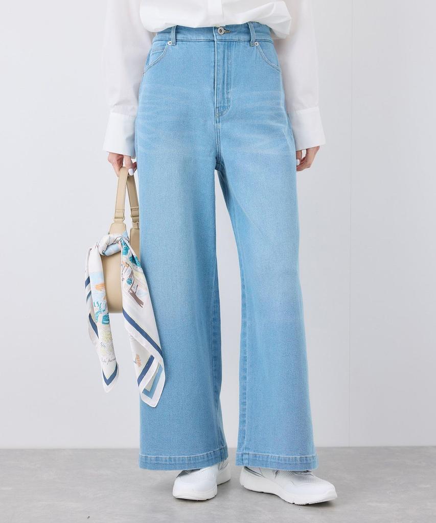 ROPE PICNIC Denim Wide Sax Size 38 Waist-Shaped Pants, Women's, GDS15220, (48),