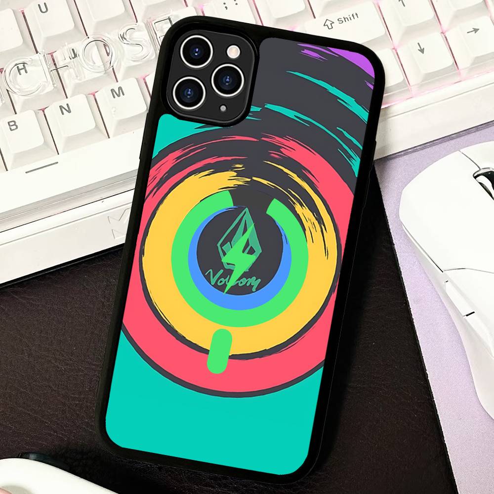 V-Volcom LOGO Fashion For Magsafe Phone Case For IPhone 17 Air 16 15 14 13 12 11 Pro Max Plus Shockproof Cover