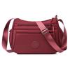 Leisure Simple Women's Shoulder Bag Nylon Multi Pockets Waterproof Messenger Bag Solid Color Female Shoulder Bag for Outings