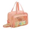 Large Capacity Waterproof Cosmetic Bag Pu Transparent Travel Storage Bag  Outdoor