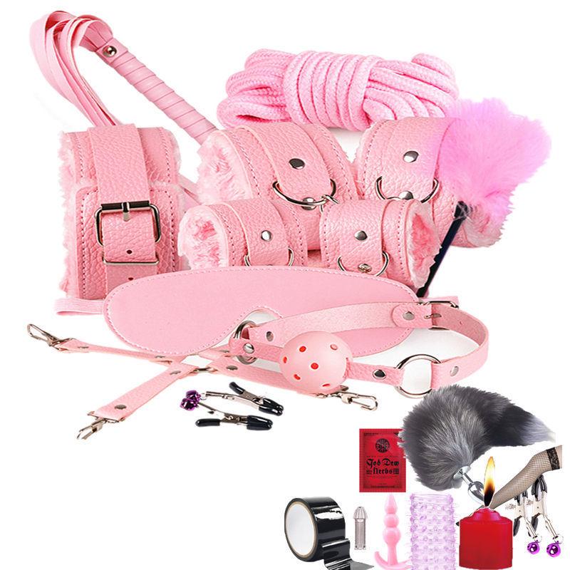Kit Erotic SM pentru Adulți: Mască de ochi, Zăbală, Bici de piele și Corzi de legare