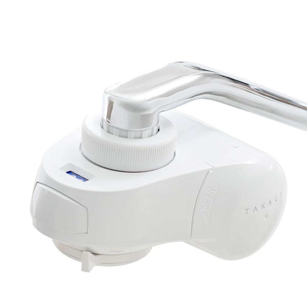 Takagi H780E Water PFOS and PFOA Made in 6 Substances Natural Chlorine 1 Cartridge White Faucet-Mounted Purifier, Removal, Japan, Removal, Compact,