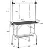 Professional Folding Pet Grooming Table, Equipped with Portable Support Arm, Leash and Mesh Shelf, Black, 90*60*76cm, Maximum Load Capacity 60kg