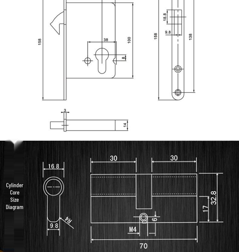 Brushed Stainless Steel Recessed Sliding Door Hook with Oval Hidden Pull Handle for Interior Doors
