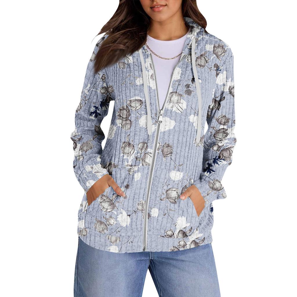 Mikiny pro ženy Trendy topy Ležérní Podzimní Móda Mikina s dlouhým rukávem S kapsami Svetr Lehký