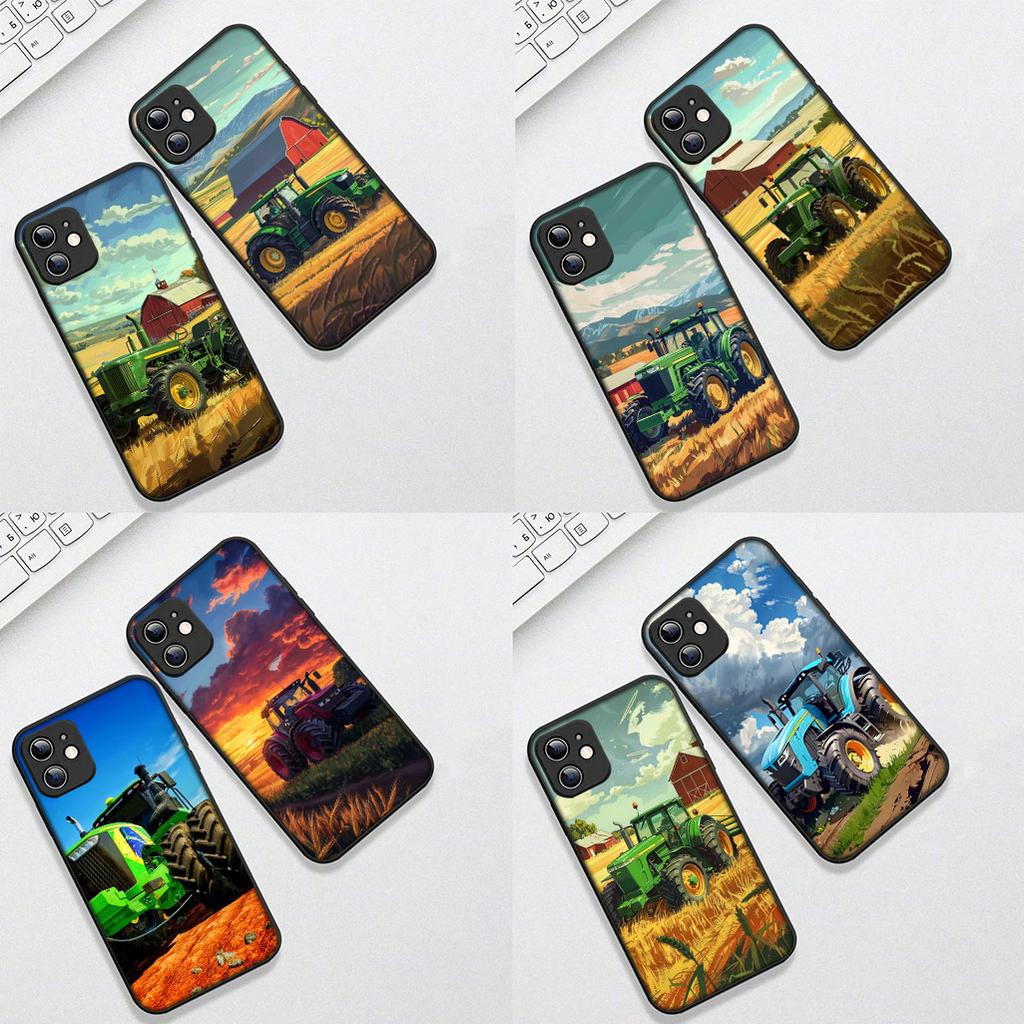 Farm Vehicle Tractor Phone Cover for Samsung Galaxy S25 Edge S26 S24 FE Ultra Plus A08 A18 S25+ S23+ A56 5G Protective Case