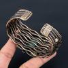 Amazonite Gemstone Pure Copper Wire Wrapped Handmade Cuff/Bangle Jewelry For Gift