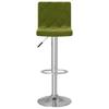 Bar Stool Set of 2 Light Green Velvet