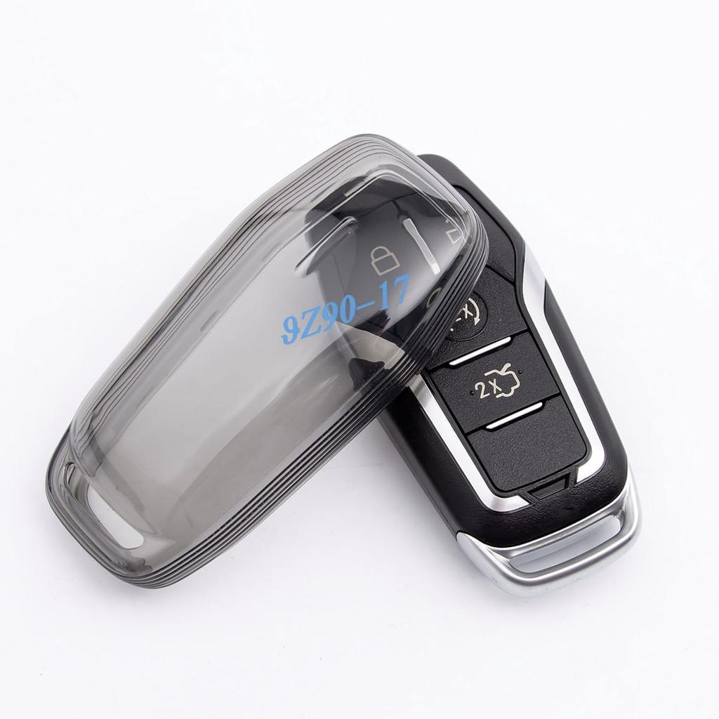 Transparent  Black Clear Car Smart Key Cover Case Keychain For Ford Fusion Explorer Edge F150 Mustang Mondeo Lincoln Mkz Mkc Mkx