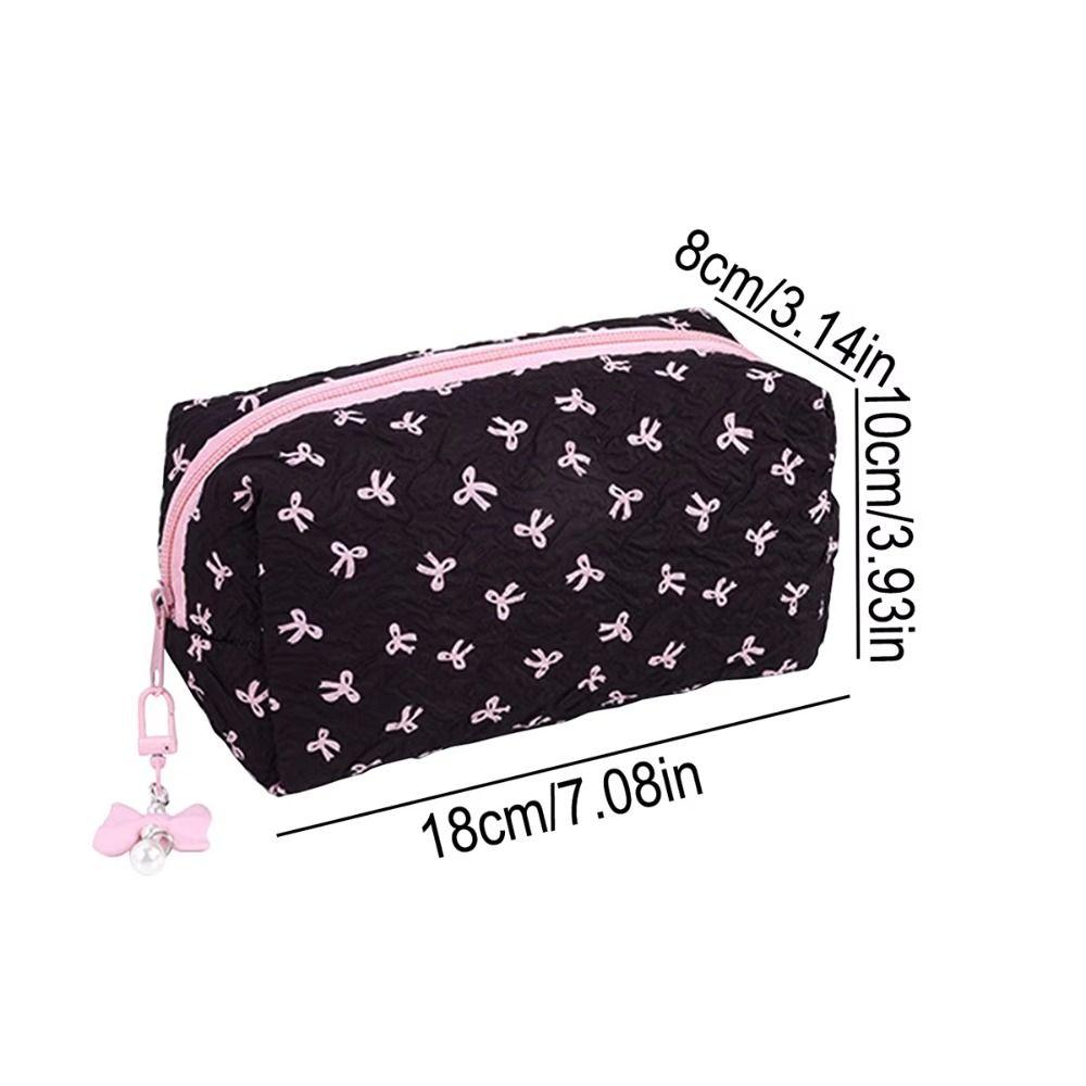 Large Capacity Bow Tie Pencil Case Makeup Case Stationery Bag Pencil Pouch  School Supplies