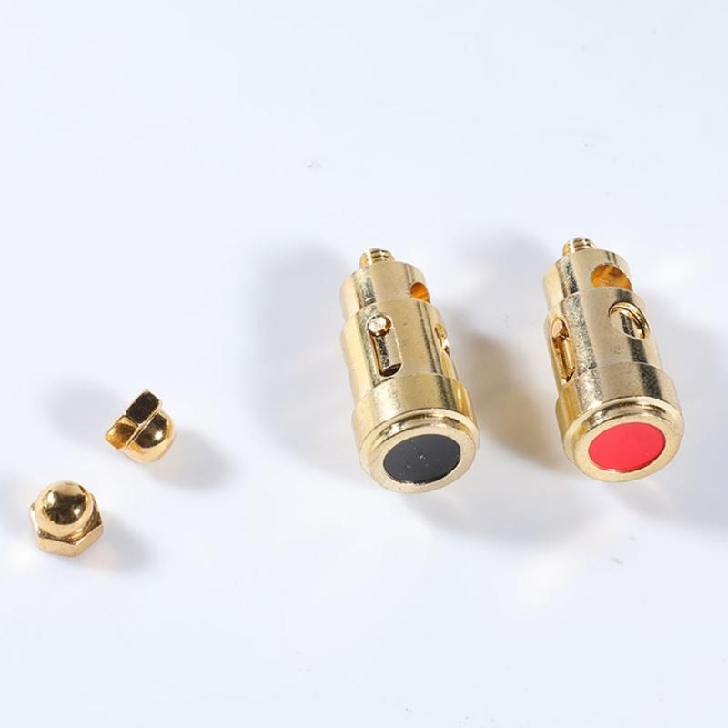 1 Pair Binding Post Connectors Grounding Column for Speakers Wire Connection Loudspeaker Cable Connectors Plugs