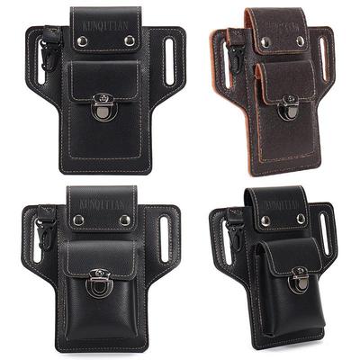 Men's Multifunctional Phone Belt Bag - Waist Pack & Crossbody with Key Holder for Construction Sites