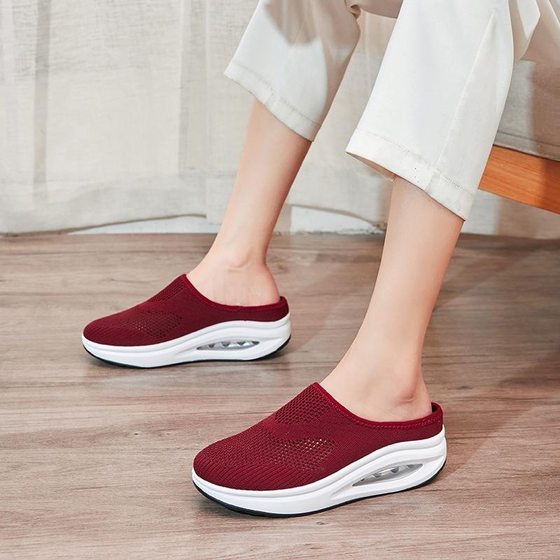 Thick-soled Slippers Women's Summer Wear Comfortable Hollow Air Cushion Soft-soled Rocking Shoes Women's One-pedal Bag Head Casual Shoes