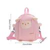 Girl Cartoon Sheep Backpack Student School Bag Lovely Crossbody Bag Japanese Style Small Backpack for Kindergartens  White
