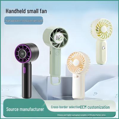 USB Mini High-Speed Brushless Handheld Fan with Digital Display
