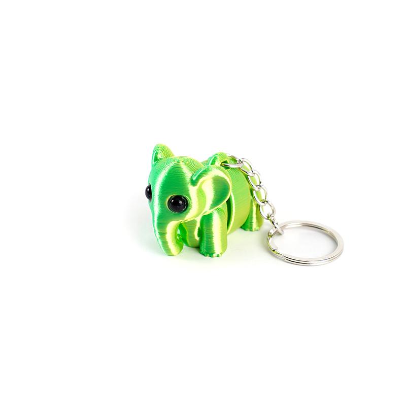 Cute 3D Printing Elephant Keychain Creative Multi-Joint Movable Simulation Animal Bag Charm Accessories  Keychains Gift