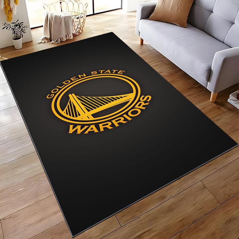 Golden State Warriors Logo Design Rug Non-slip Rug Suitable for Living Room and Bedroom Sofas